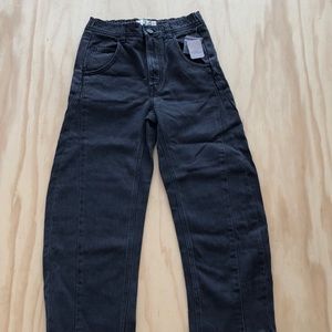 Free people black wide-leg jeans size 24 women’s